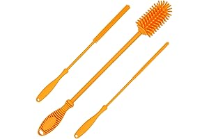 12.5" Silicone Bottle and Straw Cleaner Set: Essential Cleaning Solution for Narrow Neck Containers