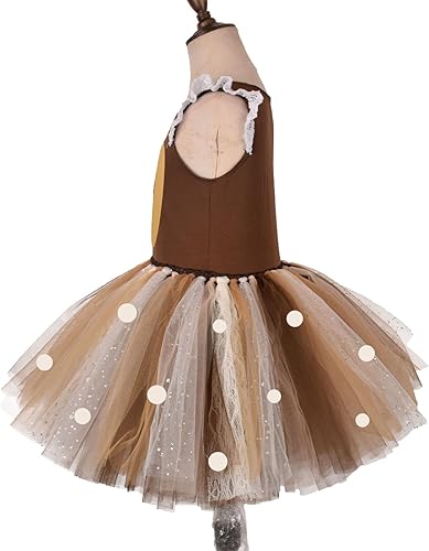 Miniatura 3 de Disfraz de tutú de princesa con ciervos y ciervos de Navidad para niños y niñas, con diadema de cuernos