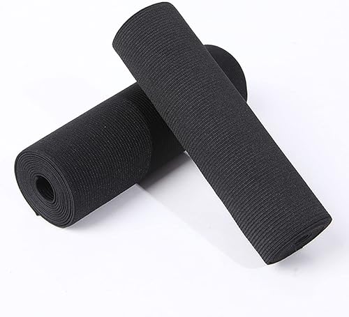 Miniatura 2 de Bandas elásticas de punto de 8 pulgadas por 3 yardas para coser (8 pulgadas, negro)