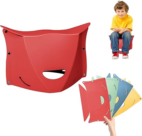 Taburete plegable, taburetes de plástico ajustables, ligero, resistente, compacto, carga máxima de 220 libras, taburete plegable con asa, taburete