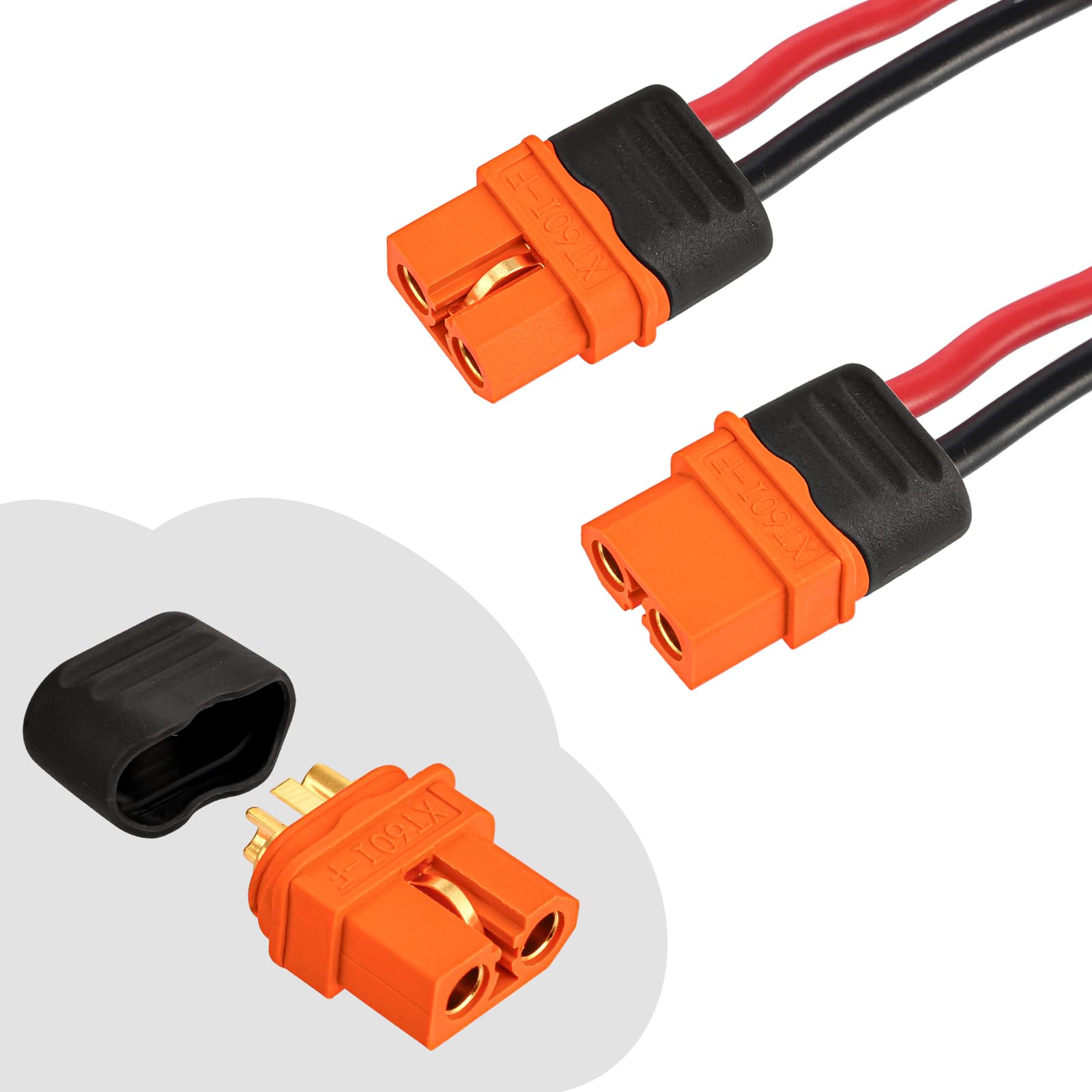 YIXISI 3 Paia XT60 XT60H Connettore Maschio Femmina, XT60H Connettore Spina con Connettore di Alloggiamento Guaina, con Cavo di Silicone 100mm 12AWG, per Batteria Lipo FPV Drone YIXISI 3 Paia XT60 XT60H Connettore Maschio Femmina, XT60H Connettore Spina con Connettore di Alloggiamento Guaina, con Cavo di Silicone 100mm 12AWG, per Batteria Lipo FPV Drone
