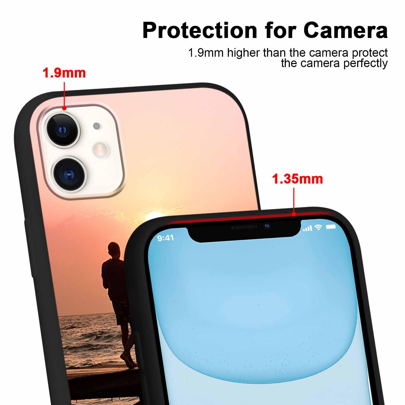 Yoedge Cover Personalizzata per iPhone 11 6,1 Personalizzato Custodia Personalizzate con Foto Testi Immagine Disegni Trasparente Silicone Personalizzabili Case per iPhone 11,Transparente