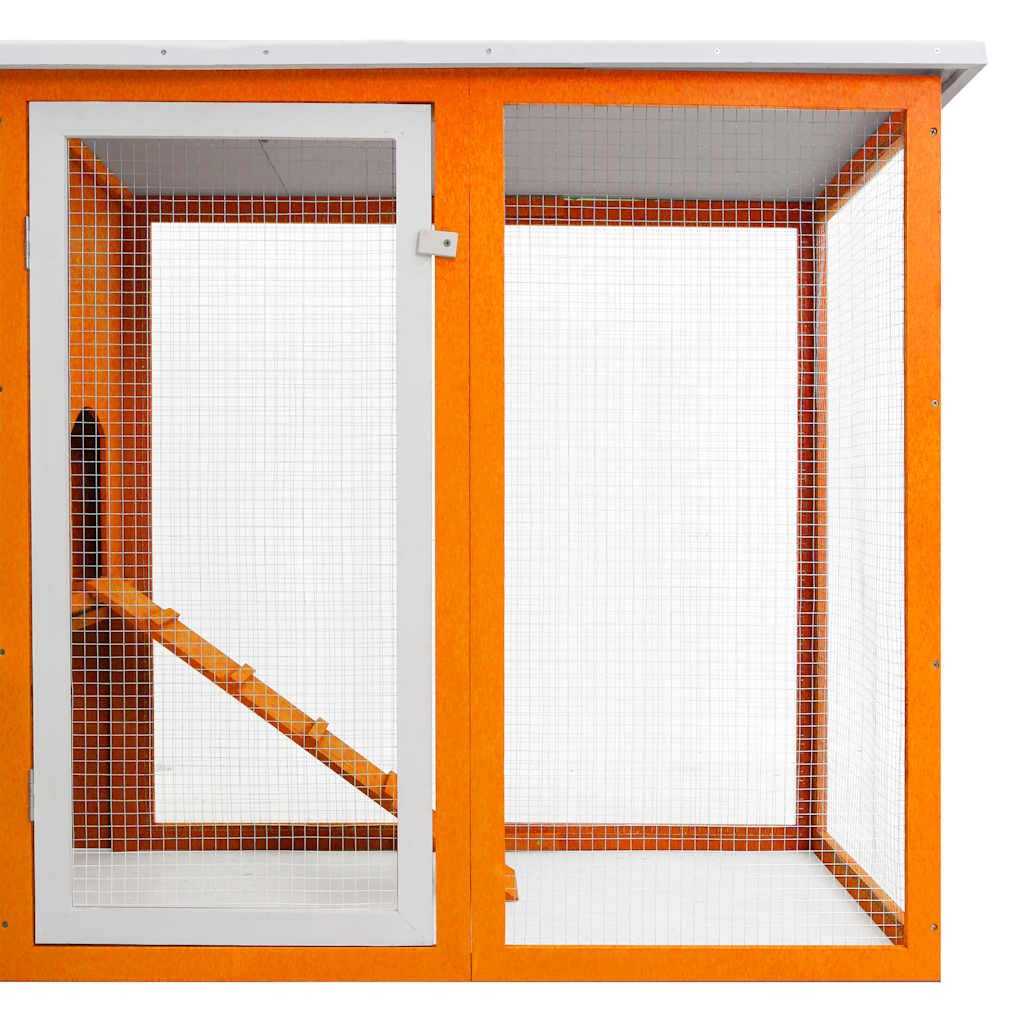 Gallinero exterior de madera de pino con techo verde impermeable, Rampa de acceso, pajarera, jaula de huevos y bandeja deslizante para pollos