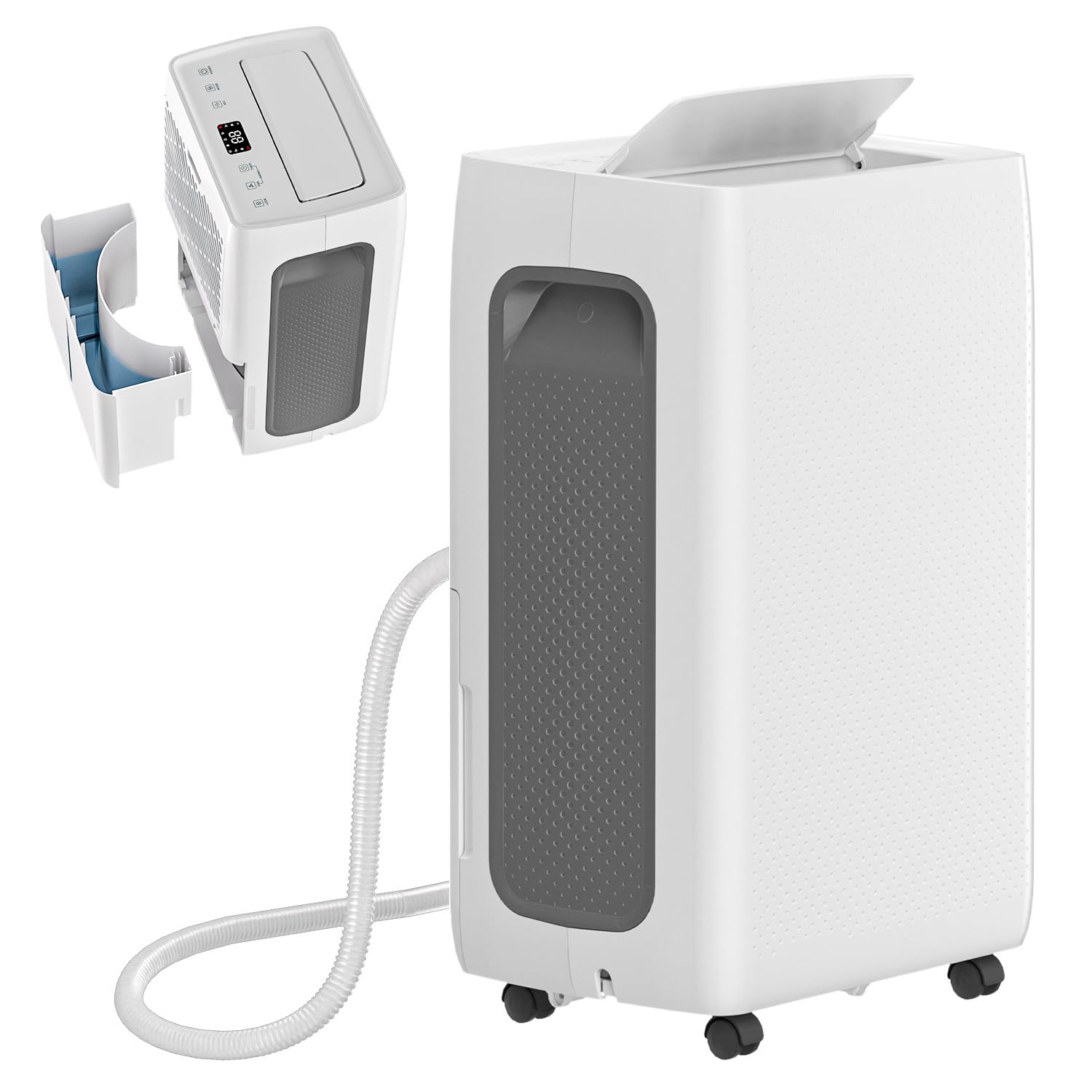 Elektryczny osuszacz powietrza, 26 l/24 h, wielkość pomieszczenia ok. 80 m³ (40 m²), cichy osuszacz powietrza, timer 24 h, zbiornik na wodę 4,3 l, osuszacz pomieszczeń do piwnicy, mieszkania