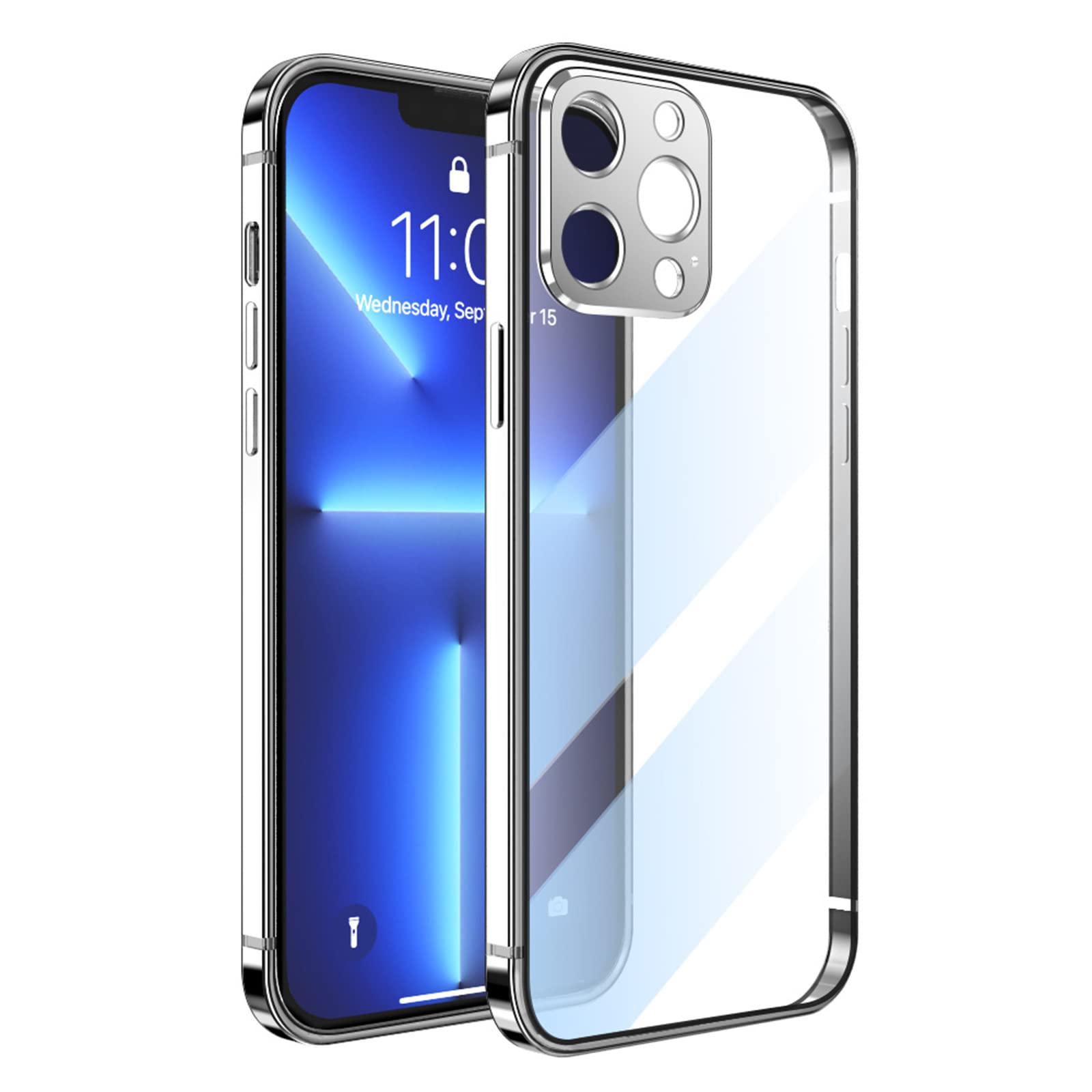 Cover Per IPhone 13 Trasparente Anti-ingiallimento - Con 2 Vetri Temperati Inclusi - TPU E PC, Antiurto, Compatibile Wireless - 2
