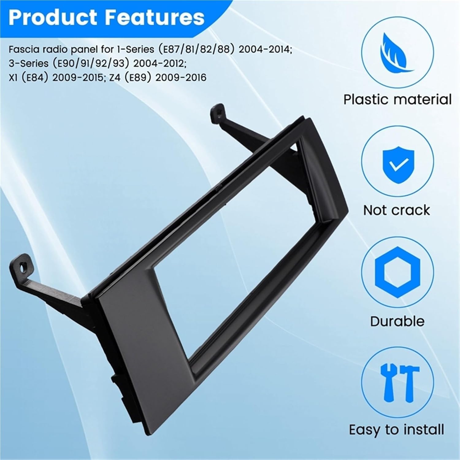 車用ラジオフレーム ラジオフェイシア BMW 1シリーズ (E87/81/82/88) 2004-2014 ダッシュキット 取り付け