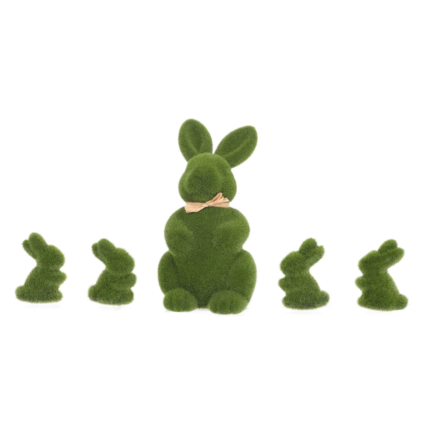 Cabilock 2 Sätze Simulierte Kaninchendekoration Ostern Ammer Gartendekoration Hasenfiguren Dekoration Schlafzimmer Osterdekoration Hase Hasen-osterdeko Künstliches Moos Green 5 Stücke * 2