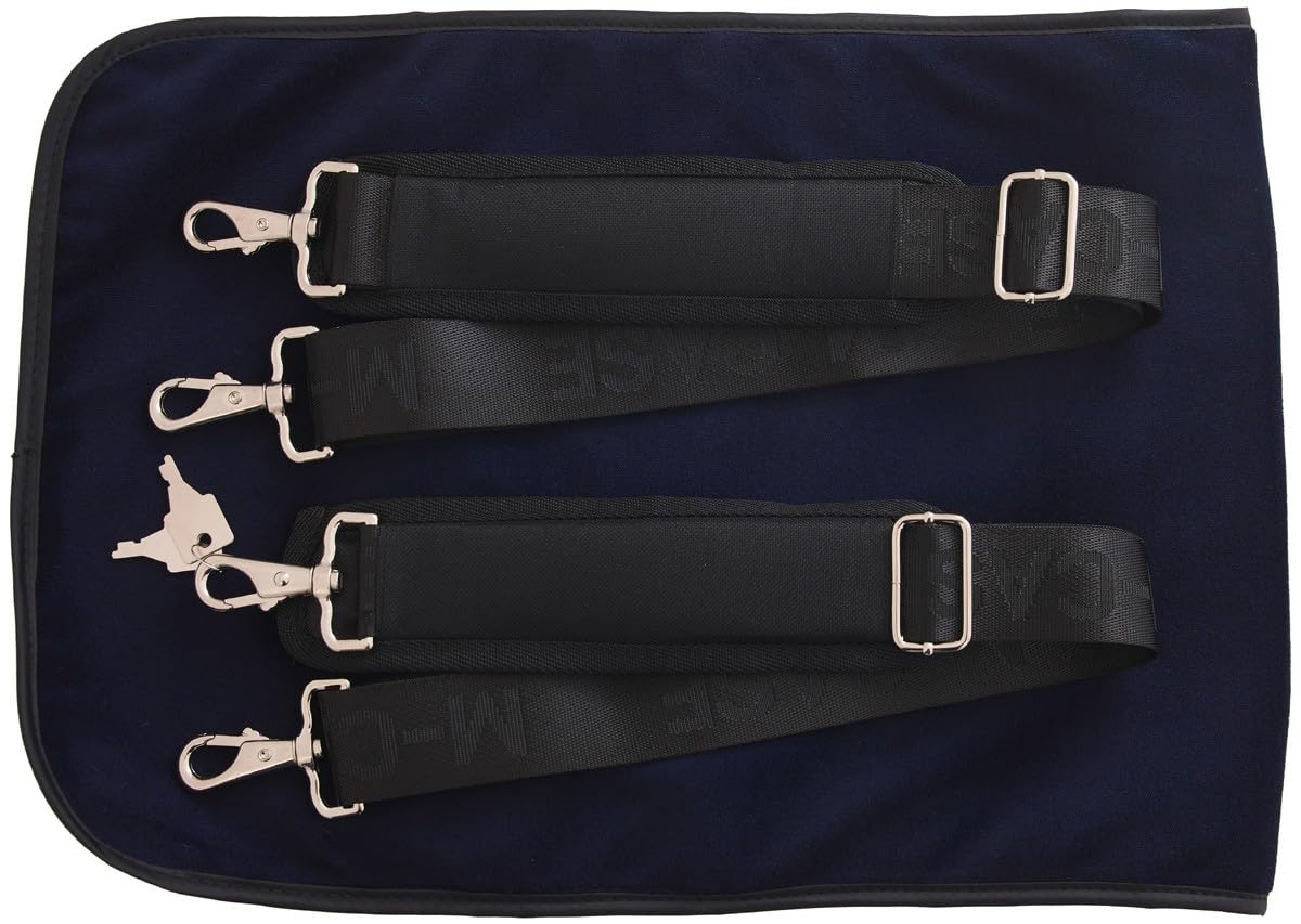 Custodia Doppia Custodia per Violino Duro 4/4 Oblungo Classic Nero - Blu Marino M-case