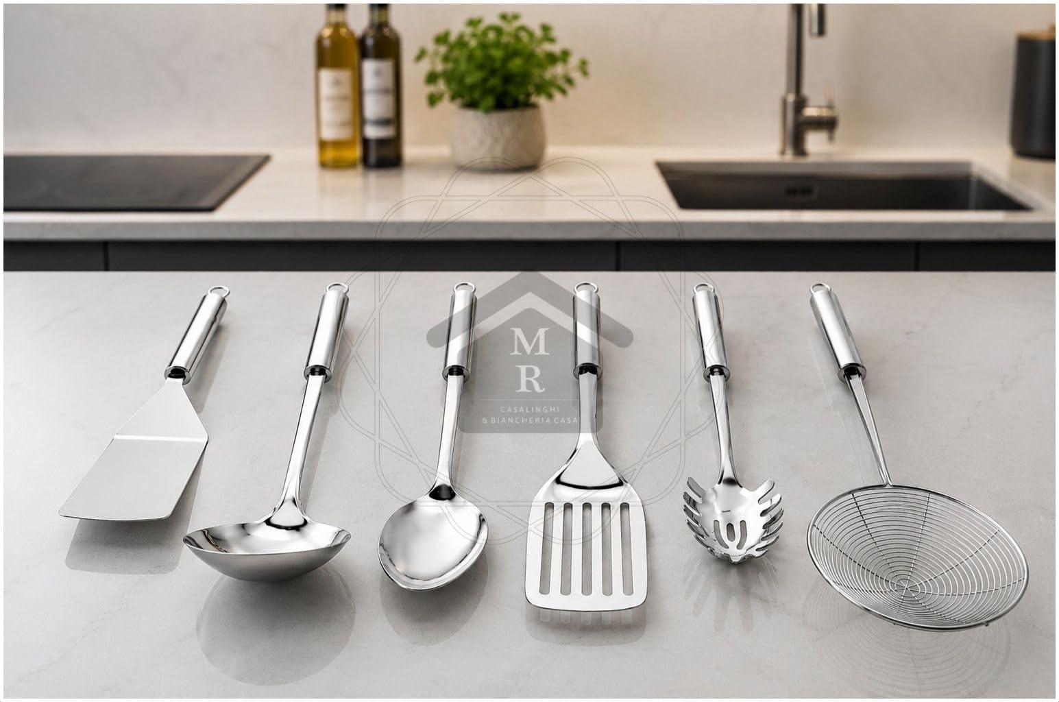 Juego de 6 utensilios de cocina de acero inoxidable para sustituir herramientas desgastadas