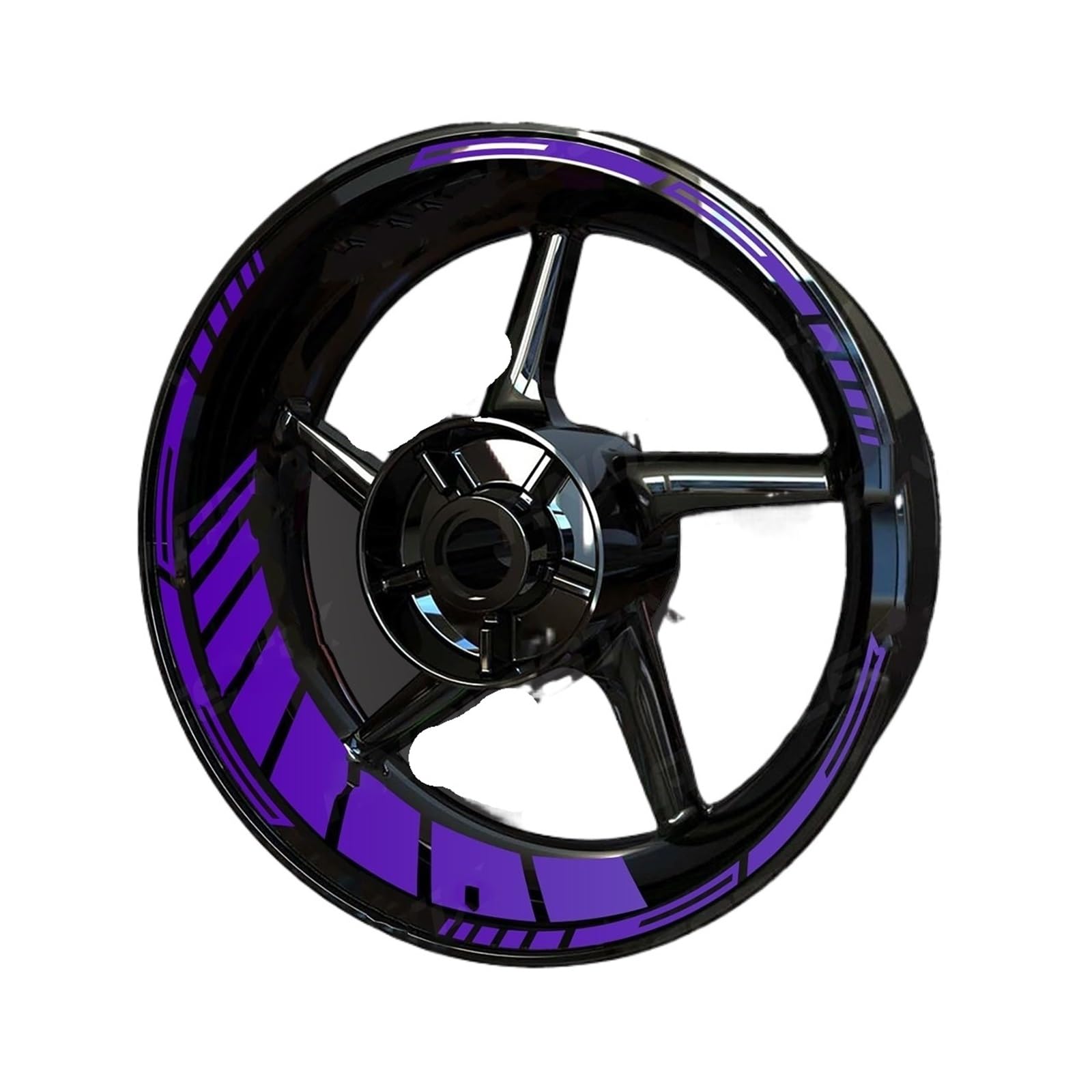 Reflective Sticker Reflective Motorcycle Wheel Stickers Hub Decal Rim Stripe 17 Inchs