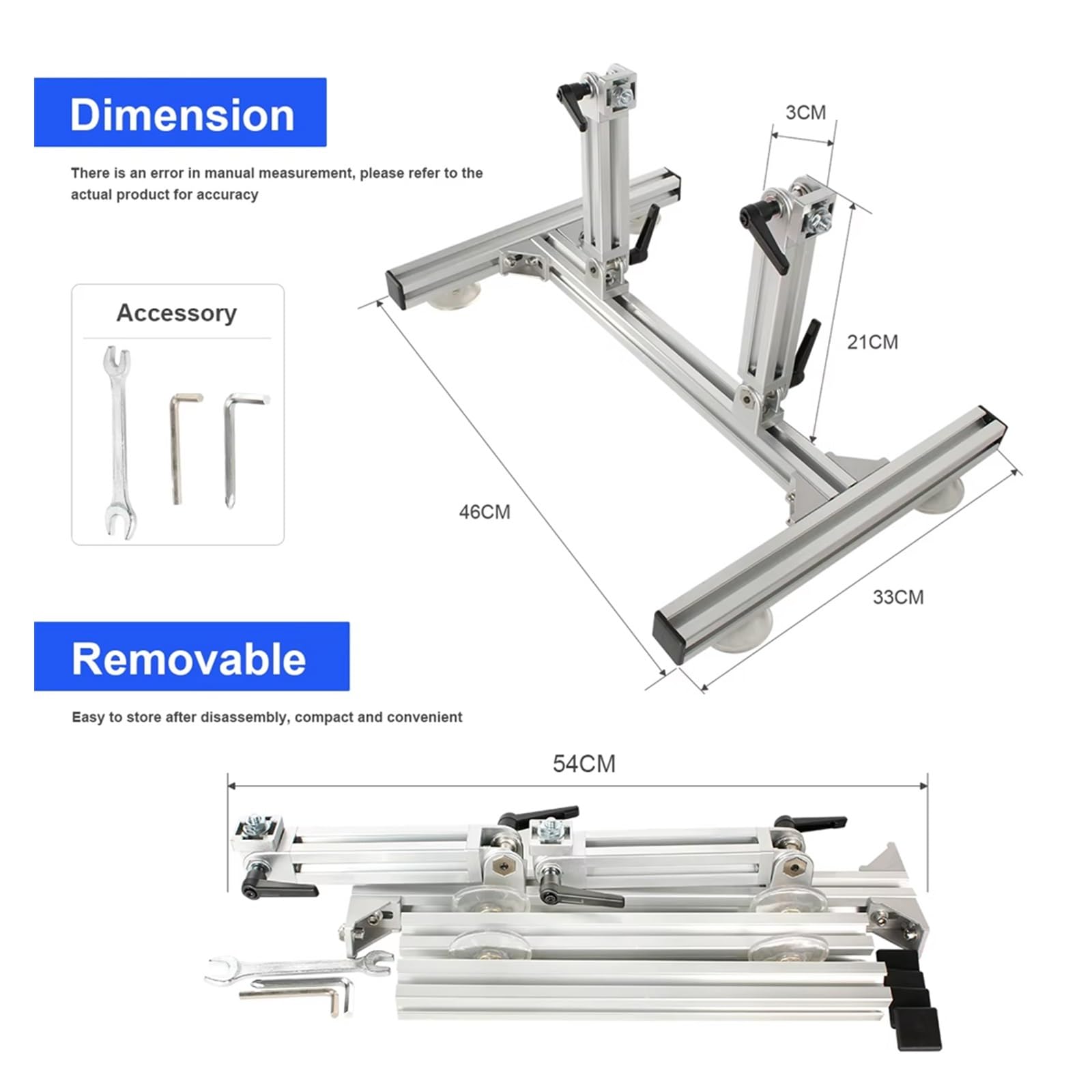 actuador lineal, Soporte De Motor Alternativo Ángulo Ajustable, Bricolaje, Con Doble Columna Y Ventosa For Fijo Movimiento Lineal(One Head)