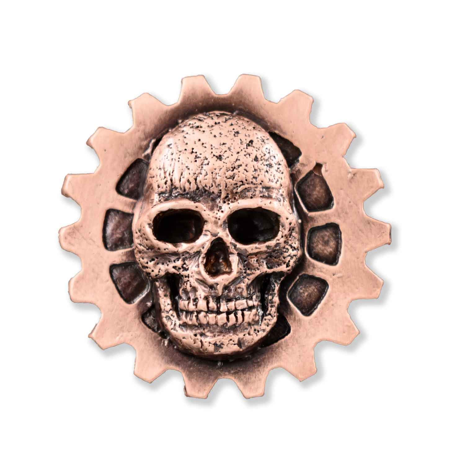 Gear Skull Steampunk Copper Plated Lapel Pin, Brooch, Jewelry, GC34-image-42