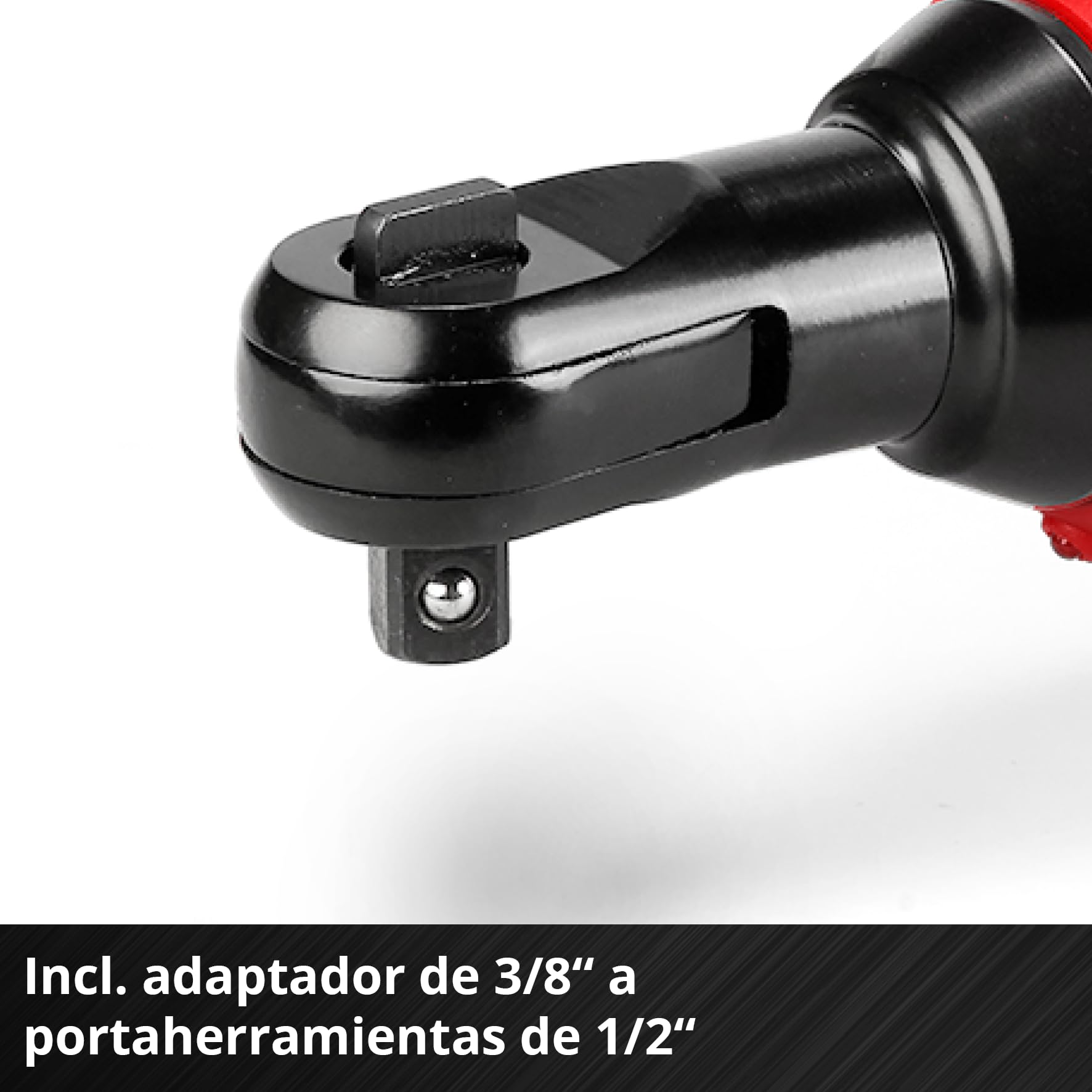 Atornillador de carraca con batería TE-RW 18/60 Li-Solo Power X-Change de Einhell (18 V, 60 Nm, portaherramientas de 3/8", marcha a la izquierda/derecha, luz LED, incl. adaptador de 1/2", sin batería)