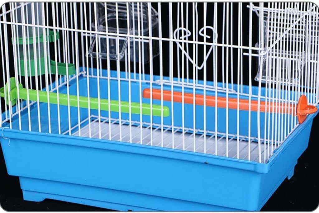 Jaula para pájaros, Jaula de Metal y Hierro portátil para pájaros, transportín pequeño para pájaros, casa Ornamental (Amarilla)