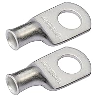Vista 22 de SELTERM 25 piezas de lengüetas de cable de batería de cobre estañado de grado marino de 2/0 AWG de 3/8 pulgadas, terminales de anillo de calibre 00
