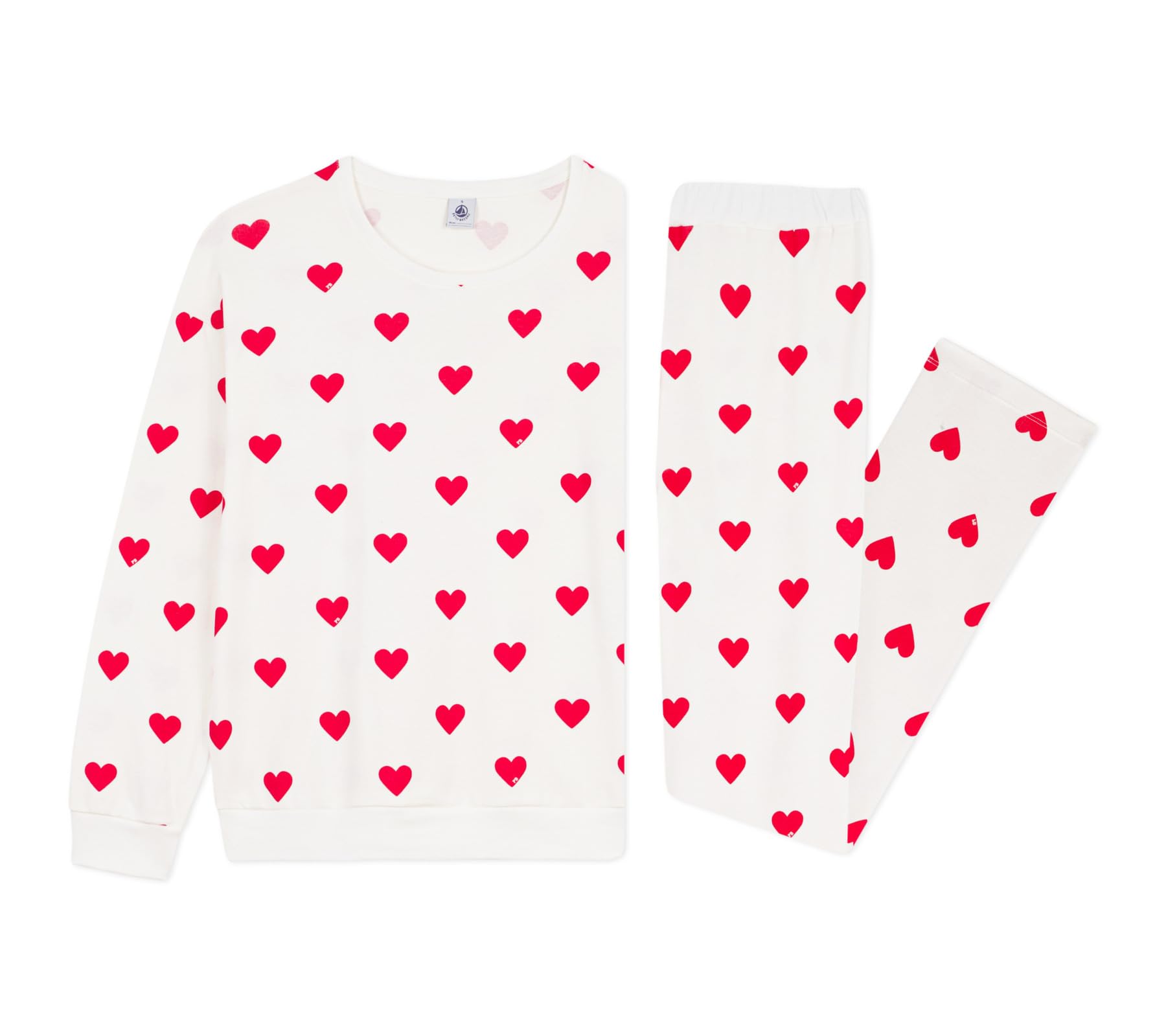 Pijama de Mujer de algodón con Estampado de Corazones