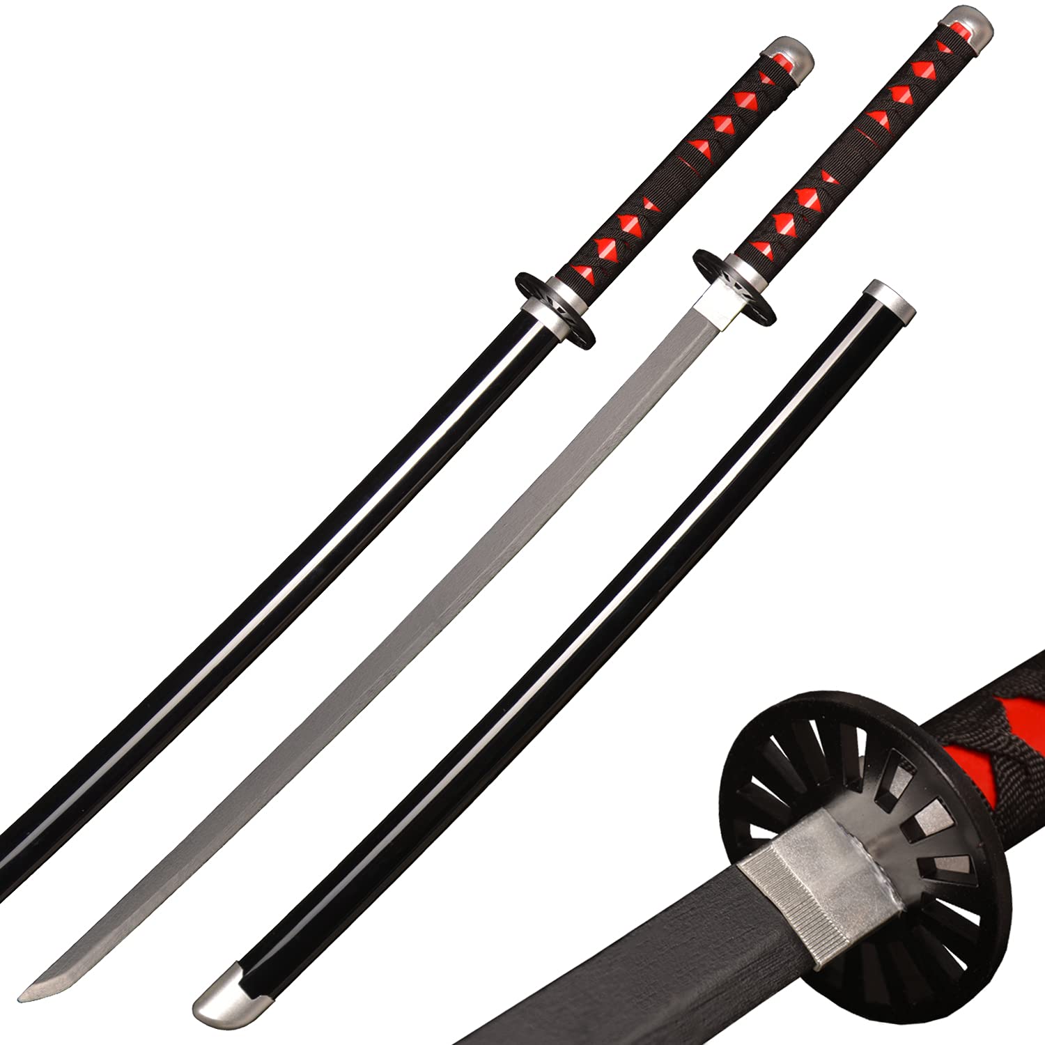 Demon Slayer Cosplay Samurai Anime Wood Sword,Kamado Tanjirou,Sword Accessory,102CM,for Cosplay, Anime Fans' Collections, Display, Performance