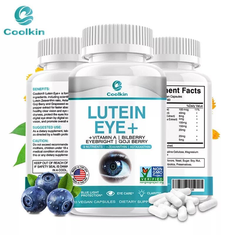 Capsules de lutéine 397 mg – Zéaxanthine – Santé de la vision, soutien de la fatigue oculaire, santé des yeux