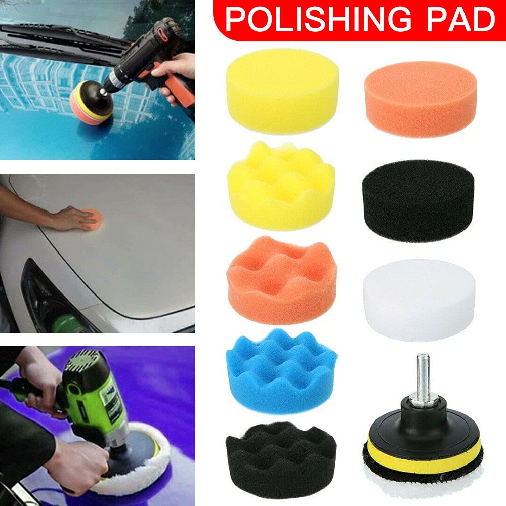 22 szt. Zestaw do polerowania samochodów woskowanie gąbka do polerowania tarczy zestaw 3 cal M10 podkładka z gąbki do polerowania samochodu polerowanie polerowanie Auto, A