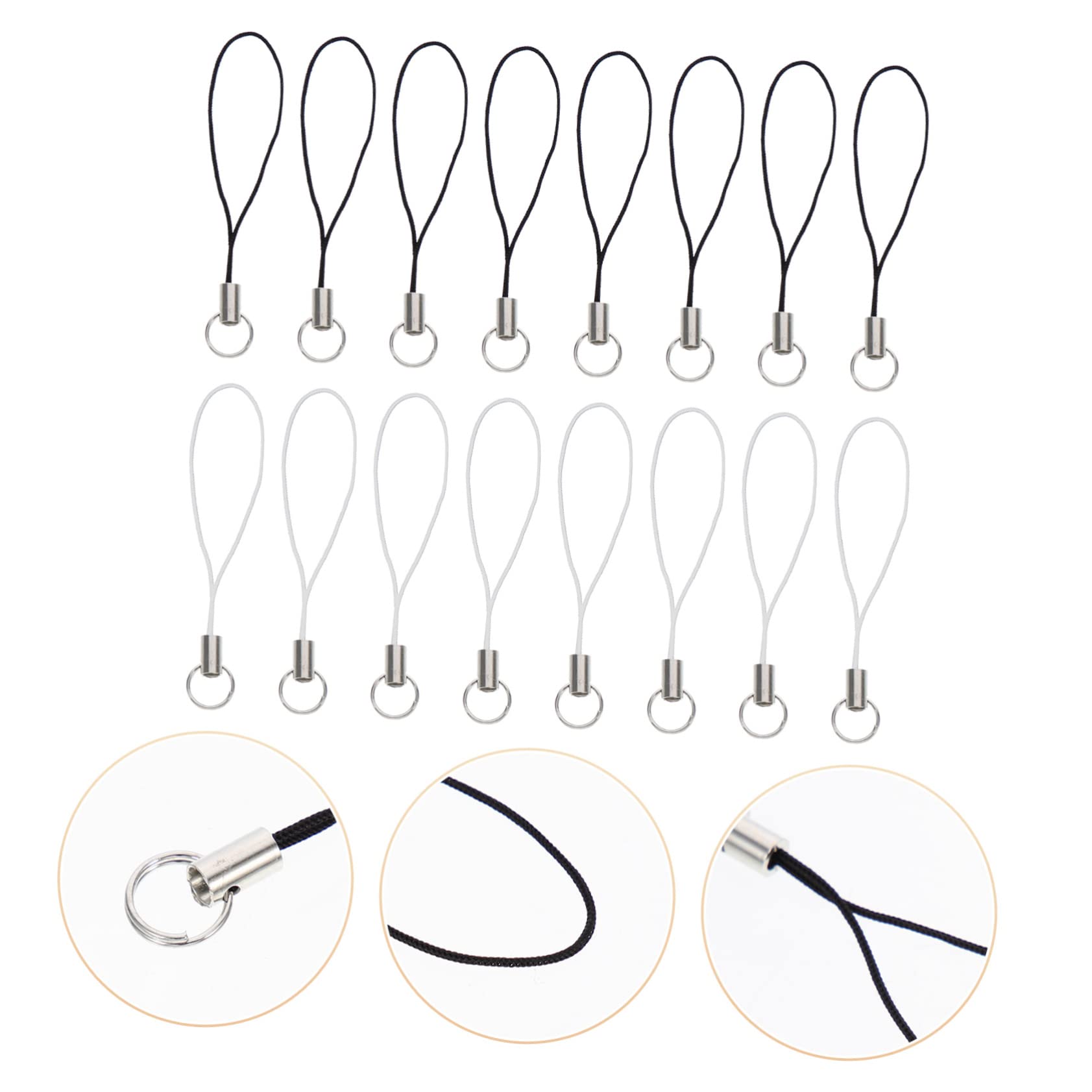 UPKOCH 400 Piezas Correas De Teléfono Móvil Encanto Del Teléfono Celular Llavero Cuerda Soportes De Muñeca Para Teléfono Cordón De Insignia Cordón De Mano Para Teléfono Cuerda De Cámara