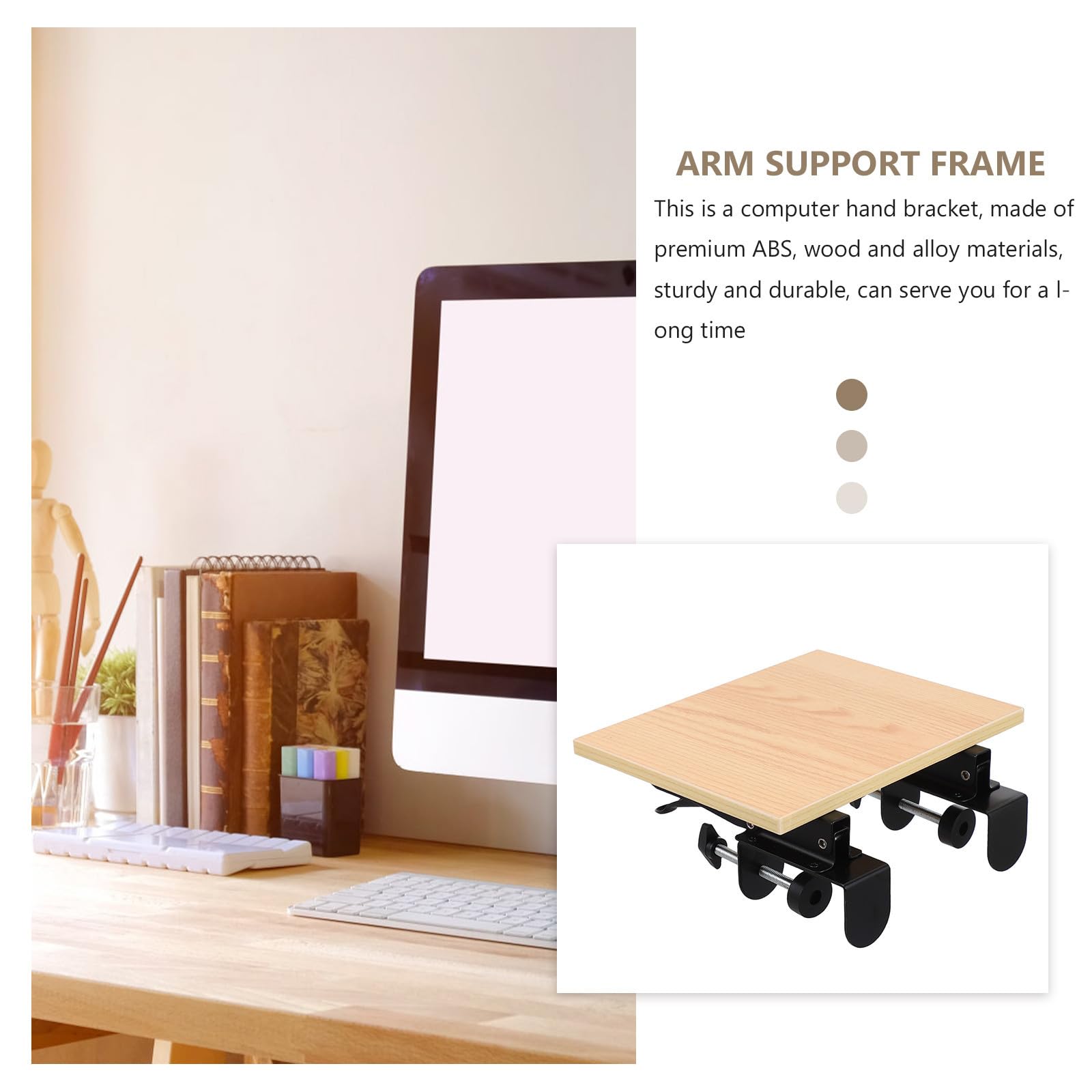 Supporto per Mano Computer Pieghevole, Tavolo, Legno ABS Lega
