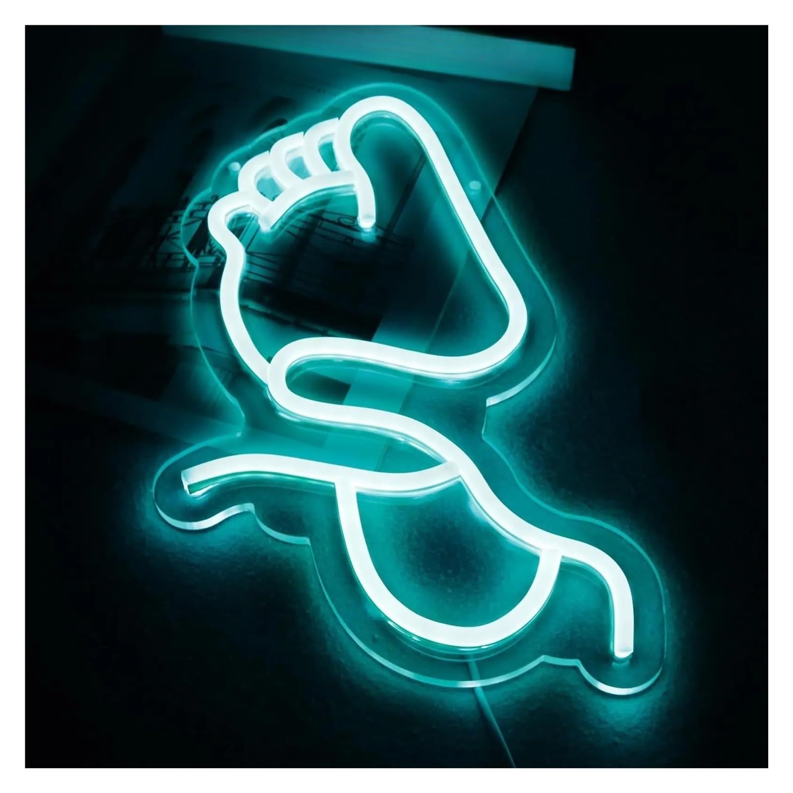SHOUXI Sign Lamp Foot Massage Neon Sign,Suitable for Massage Parlors, Spa Centers Or Home Leisure Spaces 31x23cm