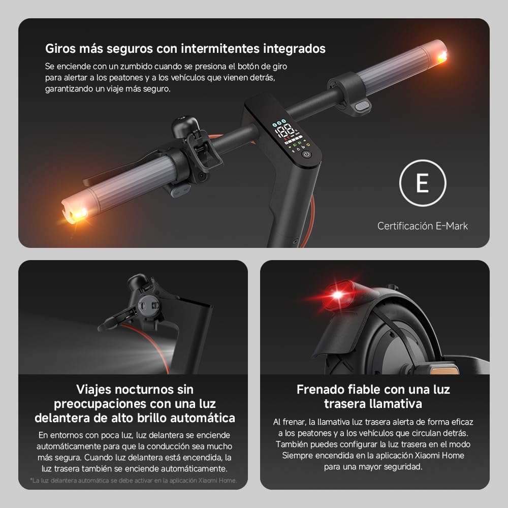 Xiaomi Scooter 5 Series ES Patinete Eléctrico Potencia Máxima 1000W Autonomía 20KM Ruedas 8,5" DGT