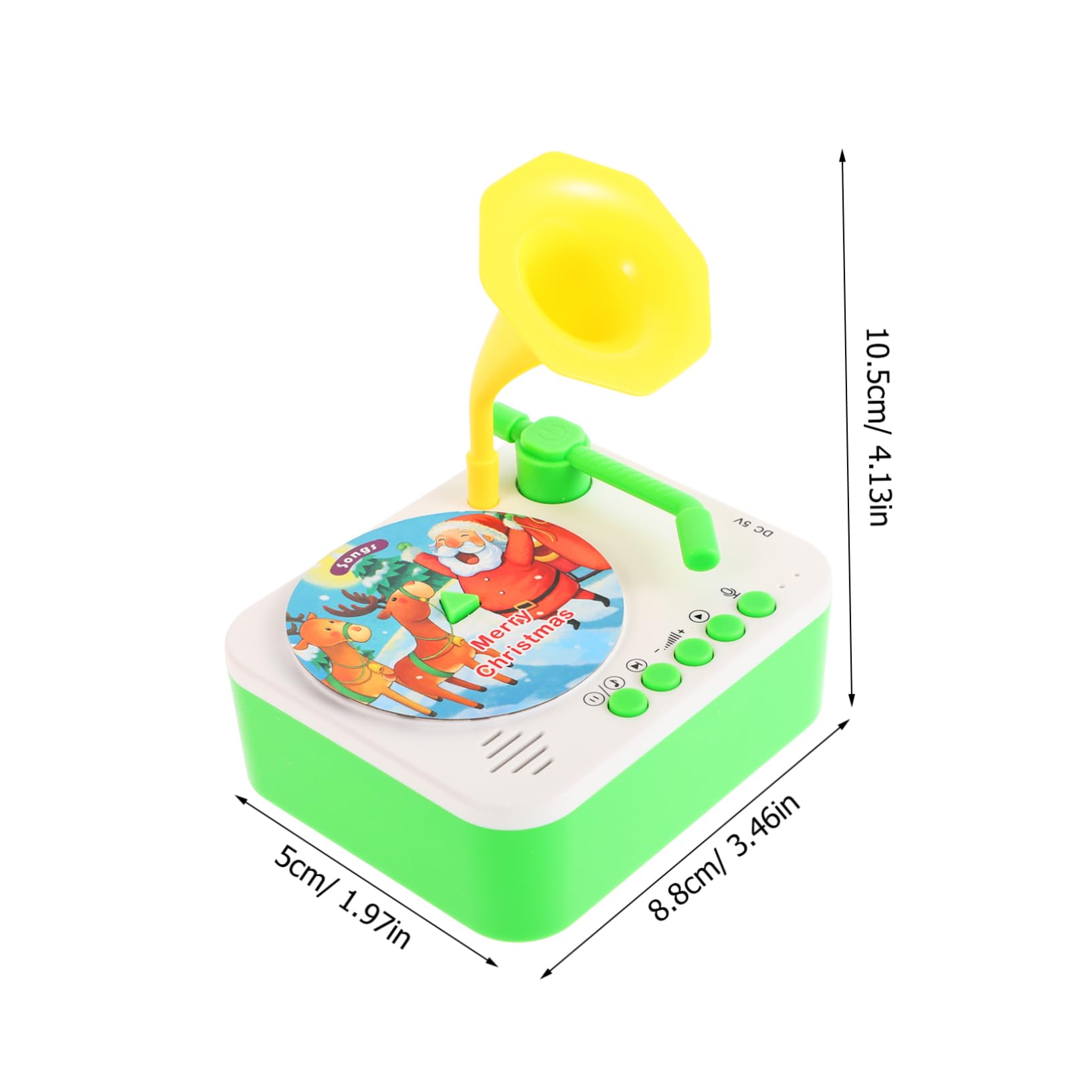 DECHOUS Musikalisches Hörspielzeug Kinder Grammophon mit Lernkarten Abs Material 512m Speicher Musikspielzeug für Kleinkinder Jahren zum Lernen und Spielen