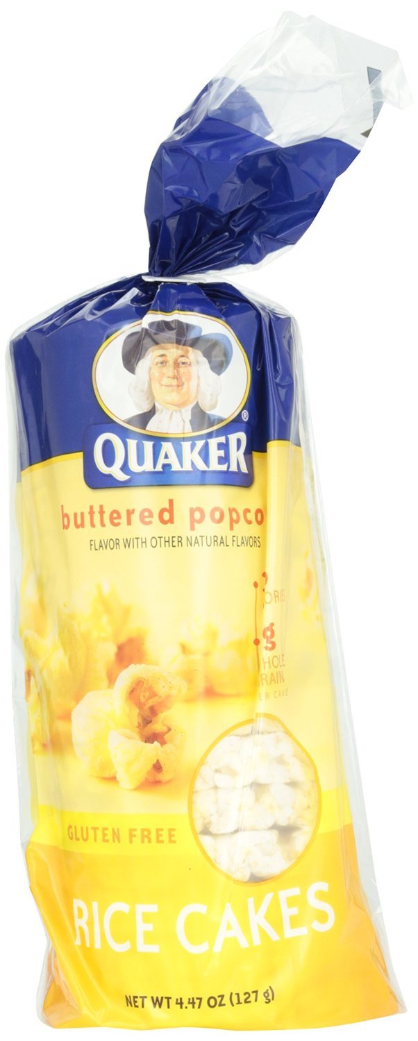 Quaker Rice Cakes Butter Popped Corn 4.5 OZ (Pack of 12) Grocery & Gourmet Food