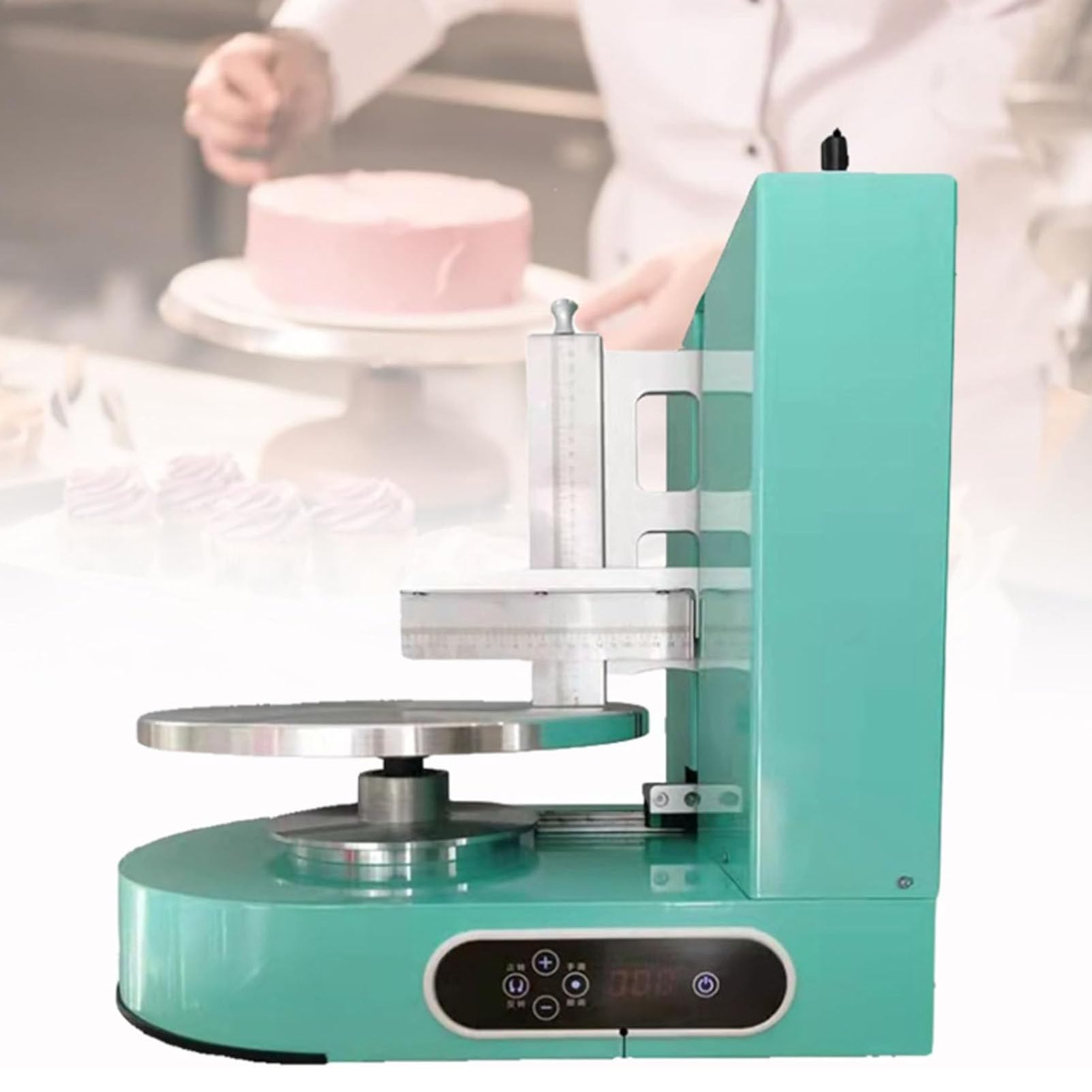 Grattoir à Lissage Electrique Crème pour Décoration de Gâteau Matériel de Glaçage Faible Bruit pour Pâtisserie et Desserts