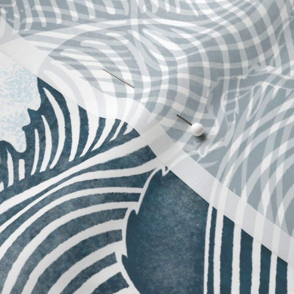 Spoonflower Fabric - Nessie Cryptid Legend Myth Scotland Scottish Printed on Chiffon Fabric by The Yard - Sewing Fashion Apparel Dresses Home Decor