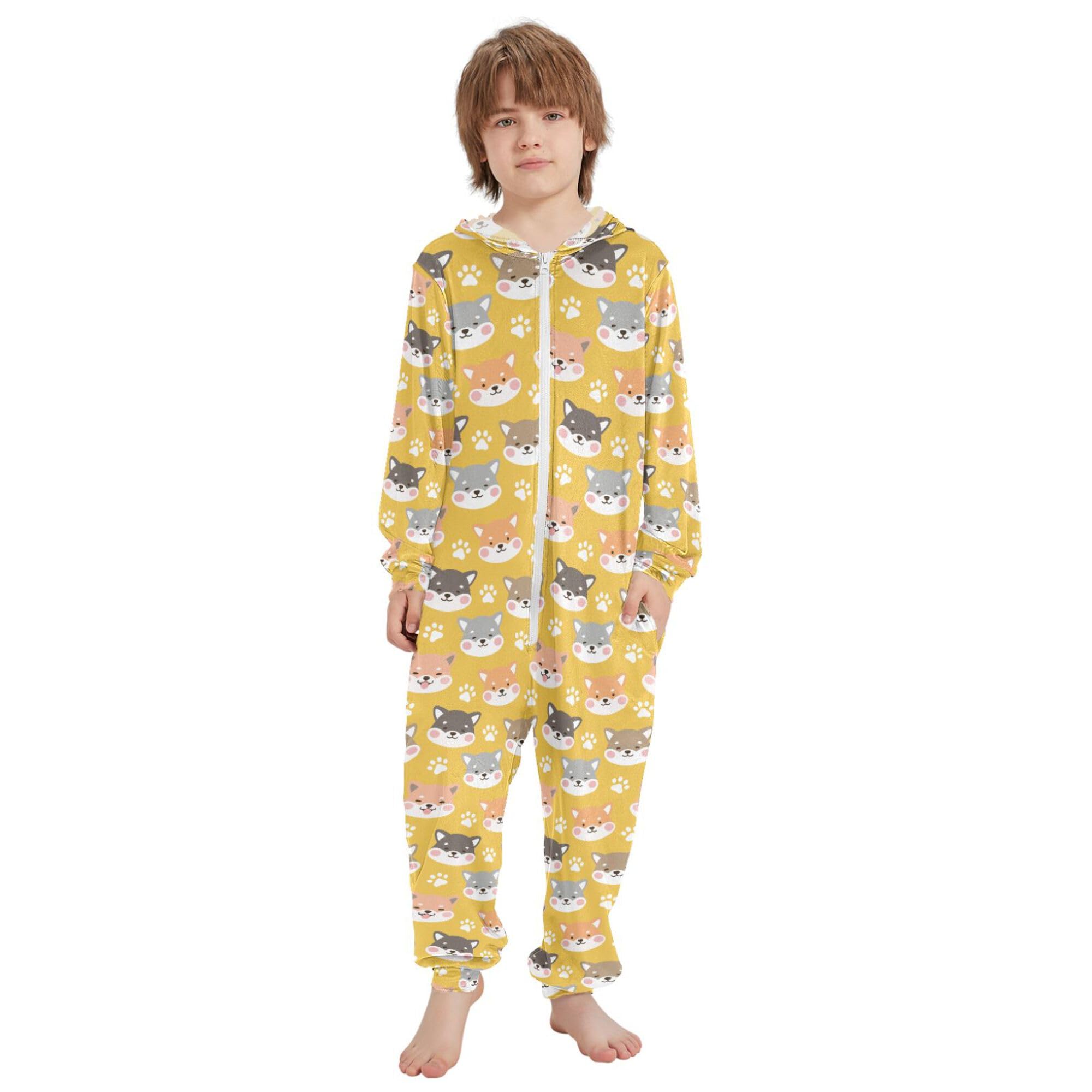 Pigiama intero in flanella con cappuccio e cerniera, tuta coordinata per bambini con api e fiori, morbida e calda, abbigliamento sportivo per la casa, 5-6T
