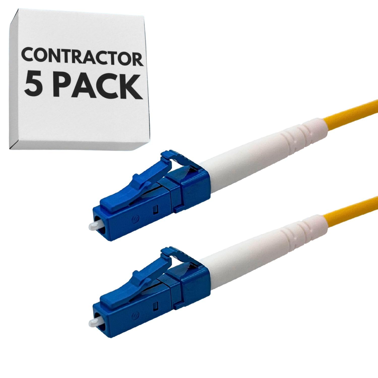 1M / 3ft LC to LC Fiber Optic Cable - 10 Pack - Bulk Contractor Series - Simplex - Single Mode