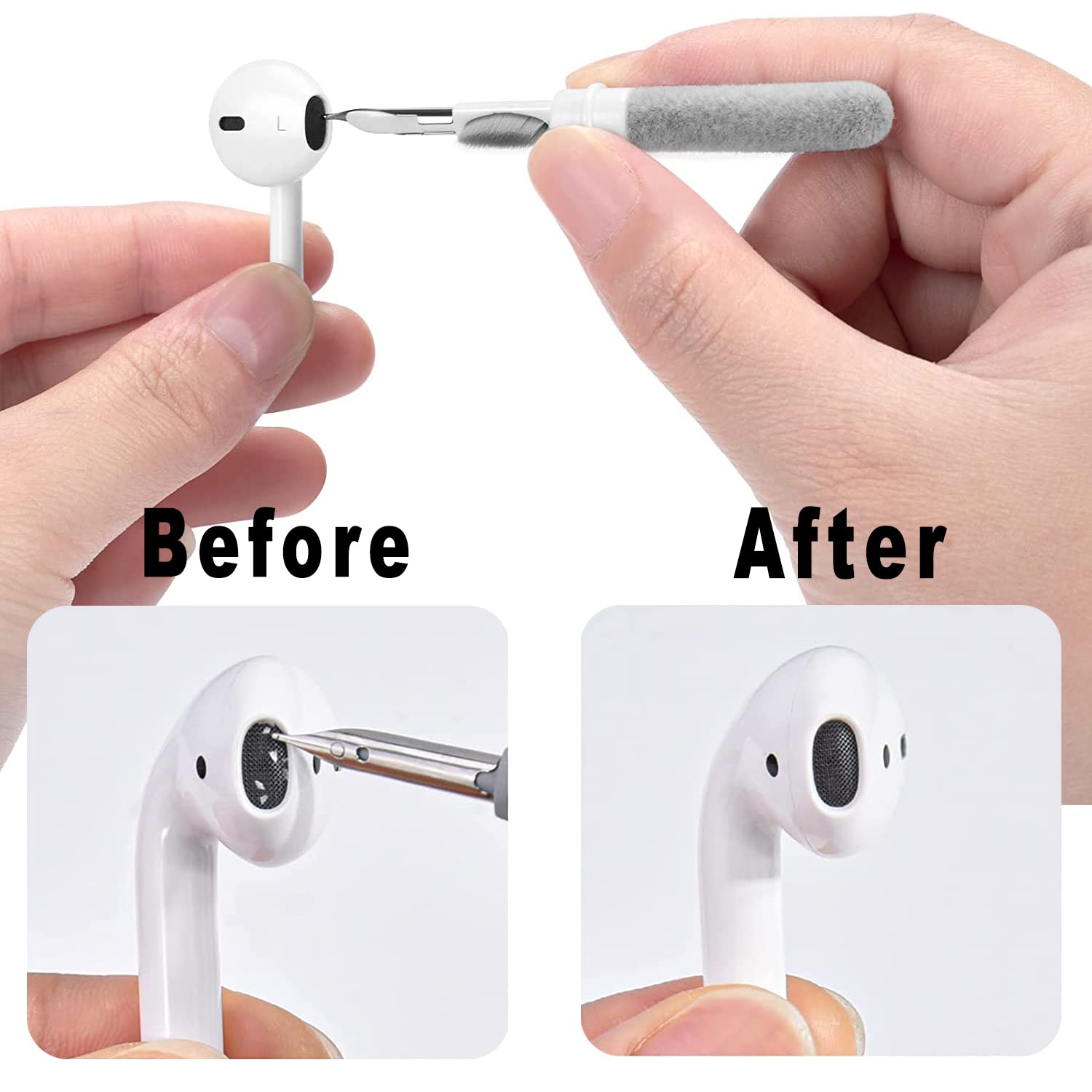 Kit Pulizia AirPods 3 In 1 CP-01 - Pulitore Per Auricolari AirPods E AirPods Pro