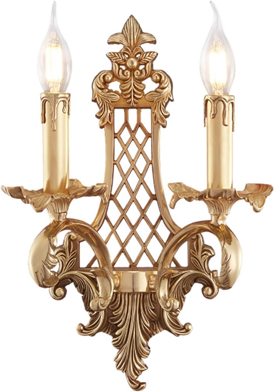 ASerZenith Wall Sconces, French All-Copper Living Room Wall Lamp, Lamps In Front Of The Mirror Aisle, European-Style Bedroom
