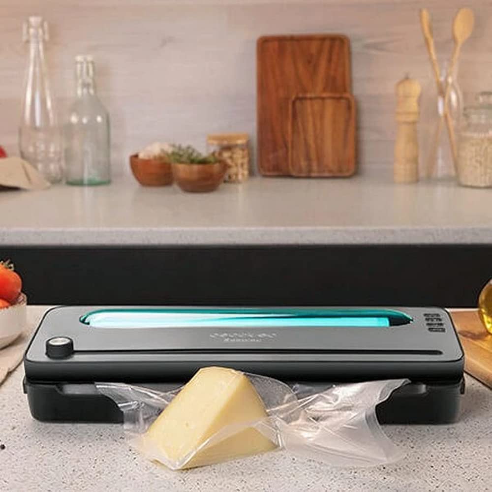 CECOTEC Foodcare Sealvac 120 Steelcut-Envasadora Al Vacío (120 W, Sistema de Envasado En 10 Seg, Presión de Vacío de 0.75 Bar, Sellado Silencioso, 2 Modos), 4256