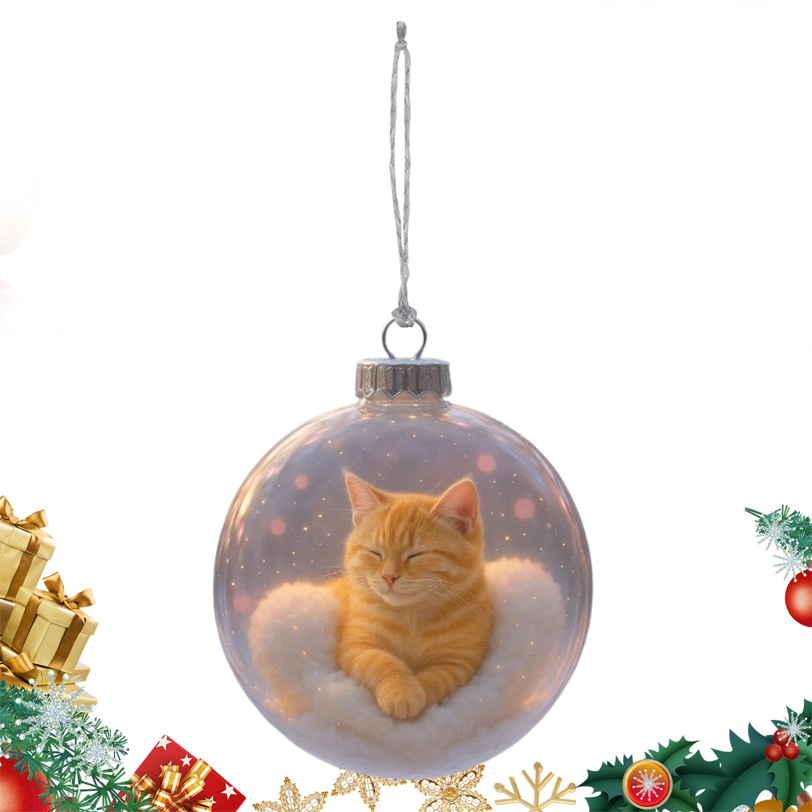 Boule pour chats aux finitions 3D vives, statuette artistique pour centre de table
