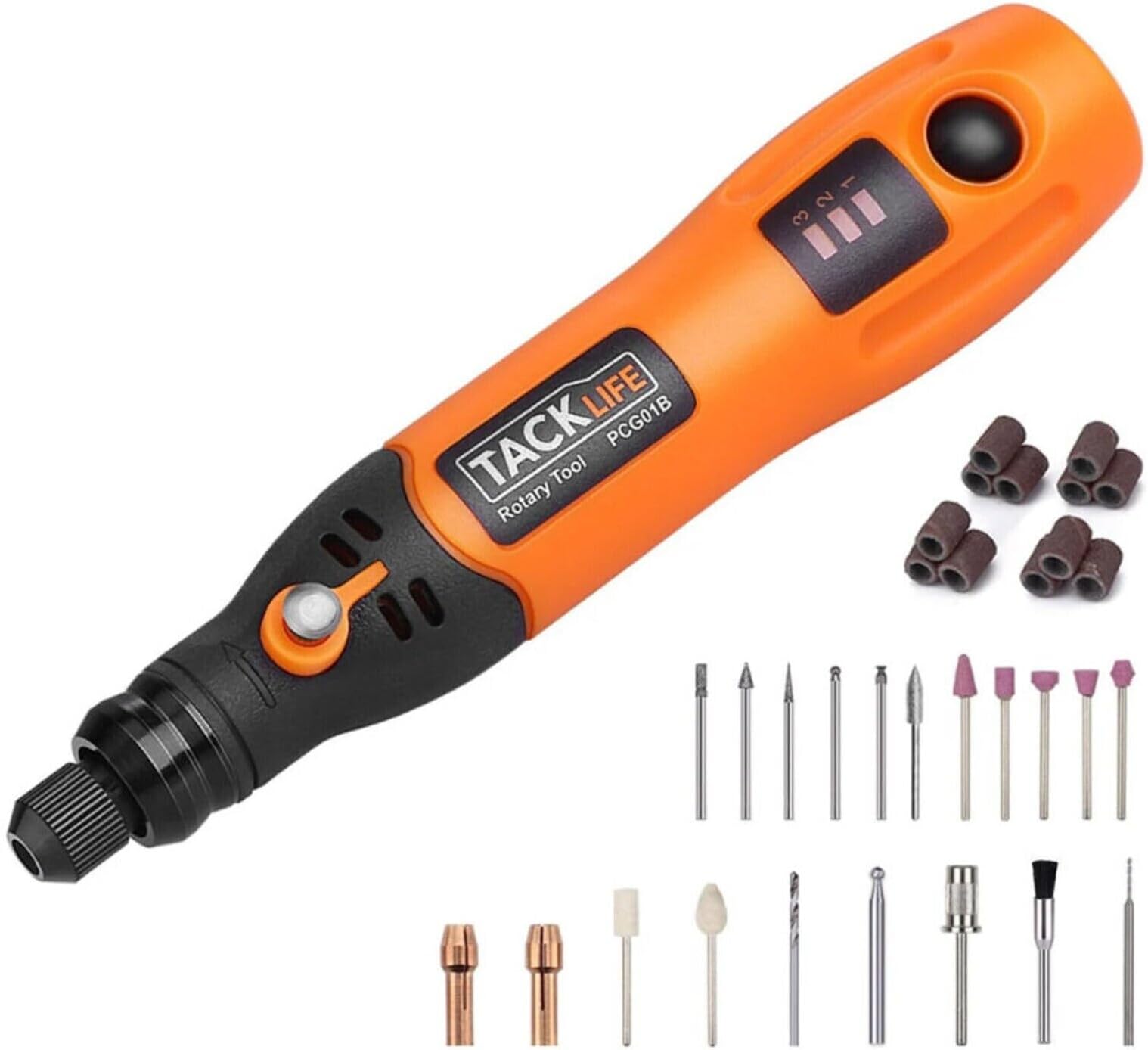 Cordless Rotary Tool, Rotary Tool Set, 3.7V 5000-15000 RPM 32 Pcs, Light Duty, Mini Multi-Tool, USB Charging Cable