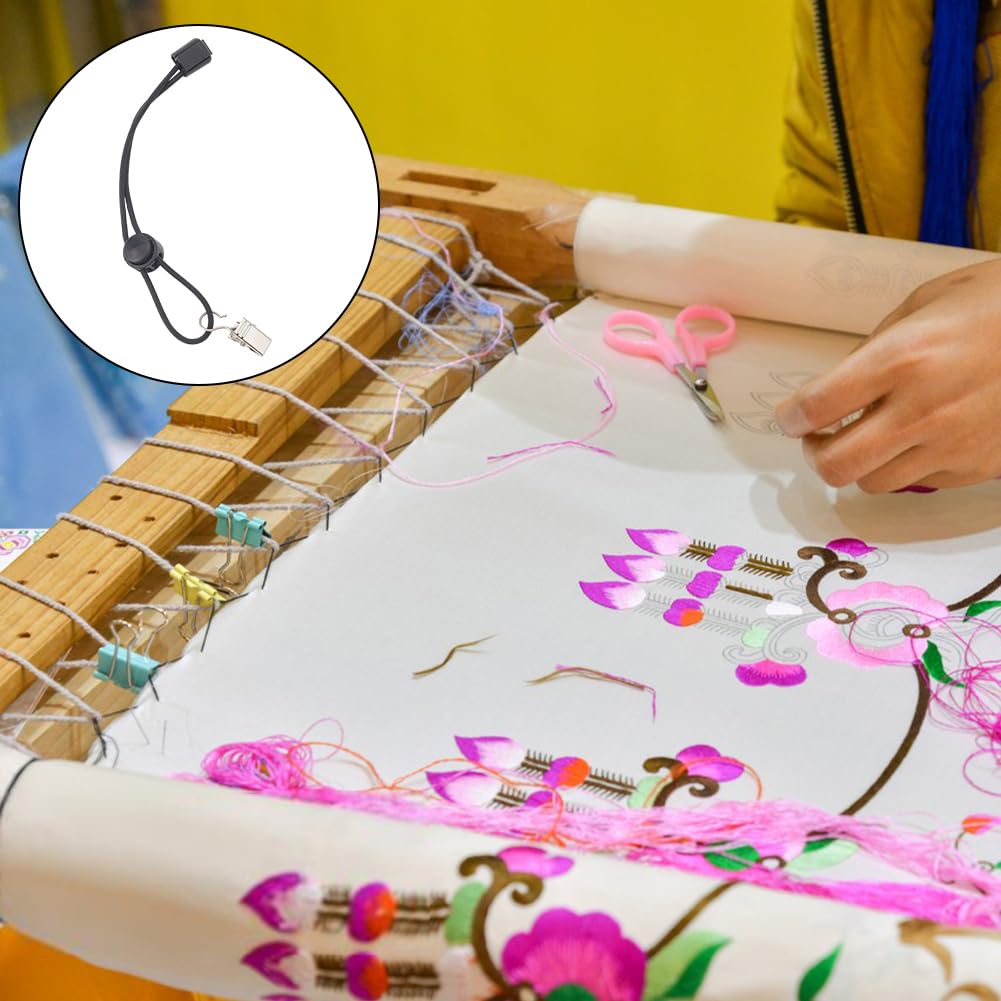 Lot De 10 Pinces à Toile Pour Broderie - Pour Cadre à Broder, Point De Croix - Avec Cordon Extensible