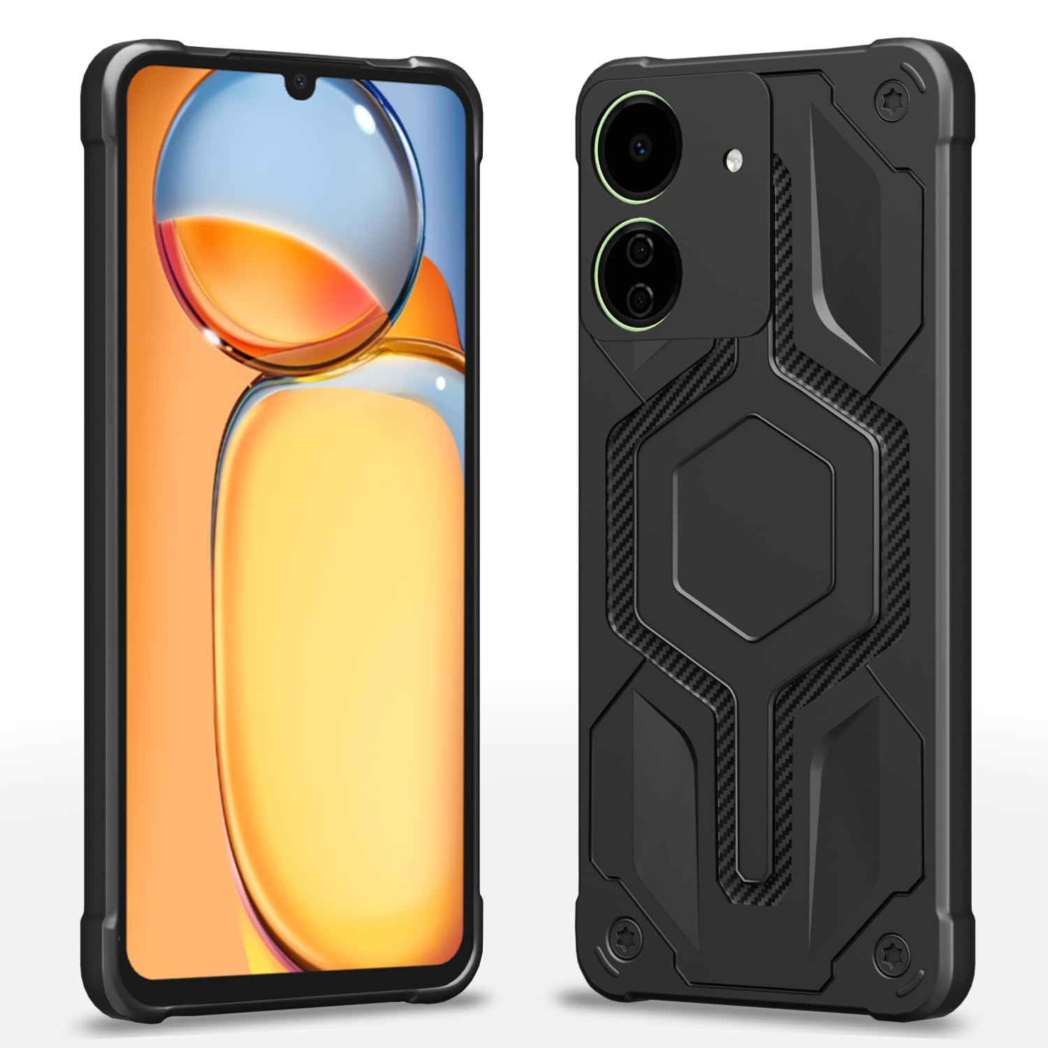 Pikkme Redmi 13C 4G | Poco C65 Back Cover | Hybrid Defender Series | Shockproof Armor Bumper | Ultimate Drop Protection | Soft TPU Case for Redmi 13C 4G | Poco C65 (Black) (B0CR6LGT33) Amazon Price History, Amazon Price Tracker