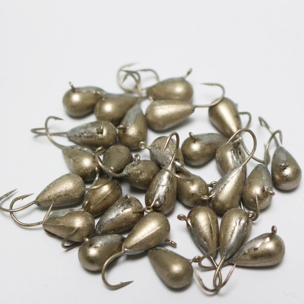 Shelt's 25 Pcs Unpainted Ice Fishing Tungsten Jigs (3mm)