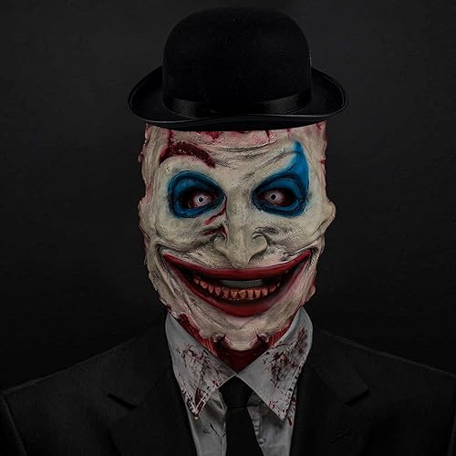 Vista 6 de Bulex Halloween Creepy Mask with Removable Magnet Scary Face Zombie Prorp Skull Mask - Double Layer Face Splittable Mask