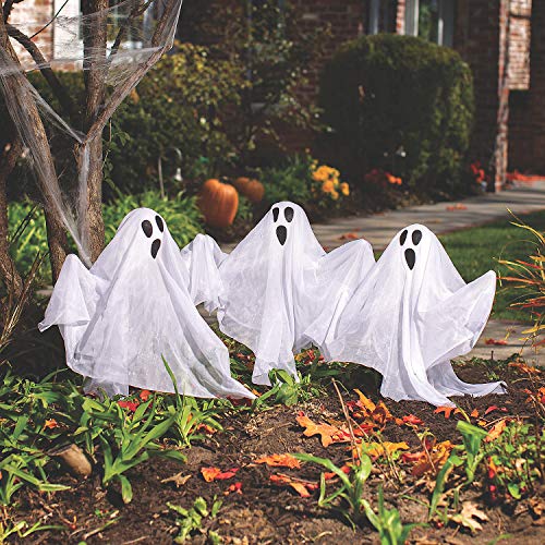 LED Ghost Yard Stakes - Home Decor - 3 Pieces