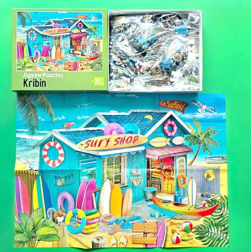300 Piece Puzzles for Adults - Beach Surf Shop