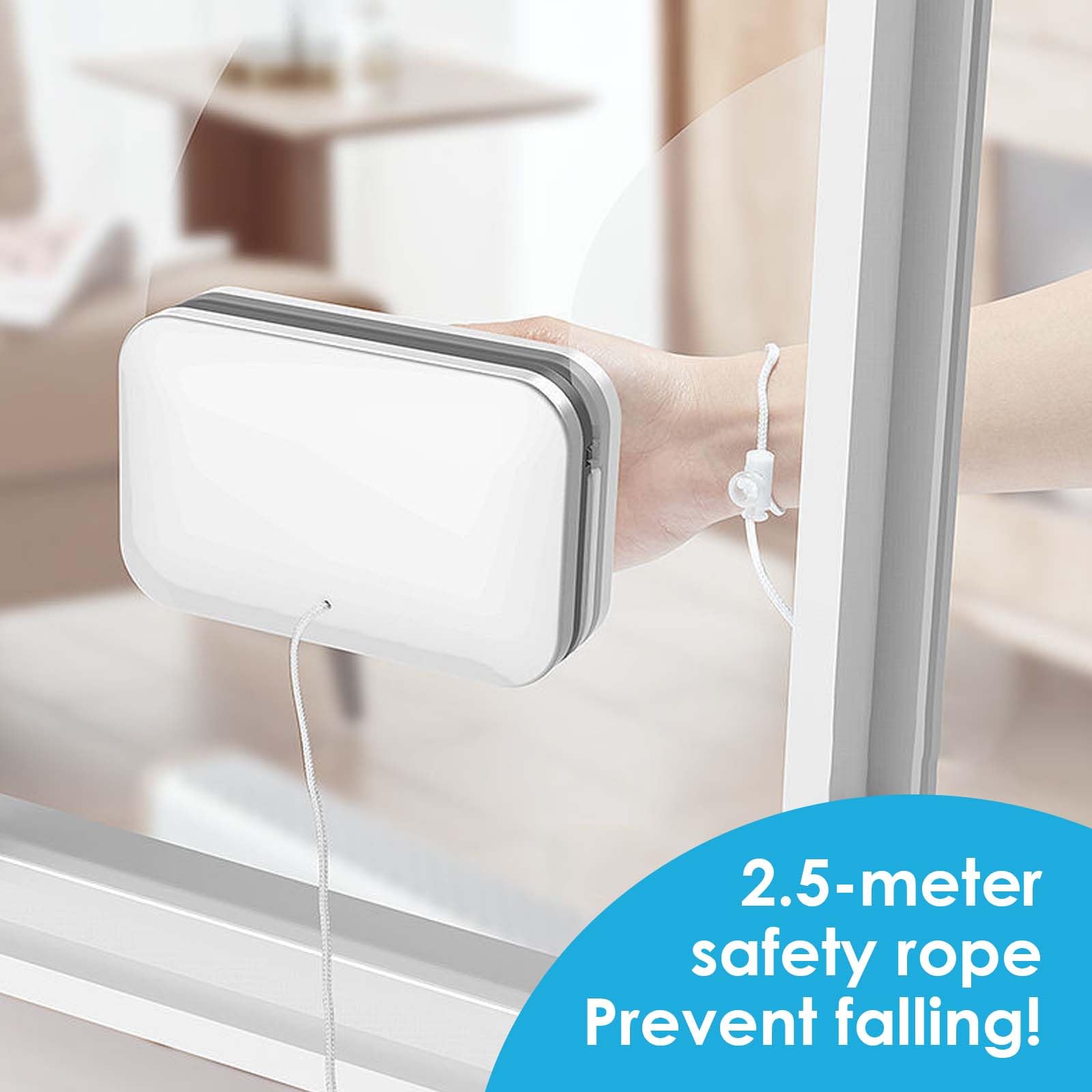 Lavavetri Magnetico, Pulitore Magnetico per Finestre, Pulisci Vetri Magnetico, Strumento per la Pulizia dei Vetri Esterni a Doppia Faccia per Uso Domestico Finestre da 3 a 10 mm
