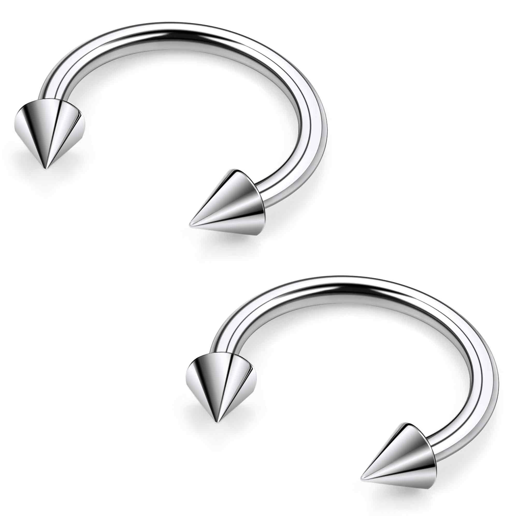 Ruifan 20G 18G 16G 14G 12G Horseshoe Nose Ring Titanium Septum Rings Piercing Jewelry Cartilage Conch Helix Rook Lip Tragus Earring Hoop Eyebrow