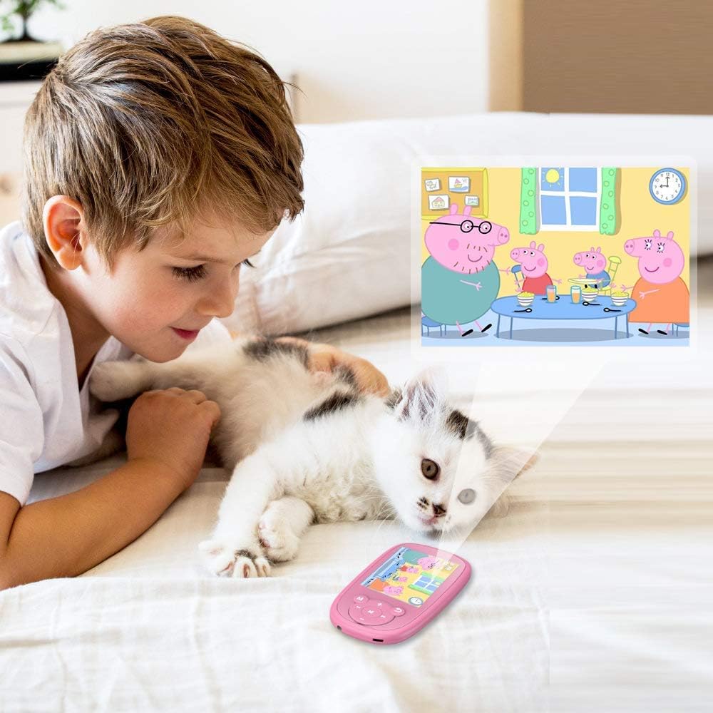 AGPTEK MP3 Player for Kids, Children Music Player with Bluetooth, Built-in Speaker 8GB, 2.4 Inch Color Screen, Support FM Radio, Video, Voice Recorder, Expandable Up to 128GB,Pink : Toys & Games
