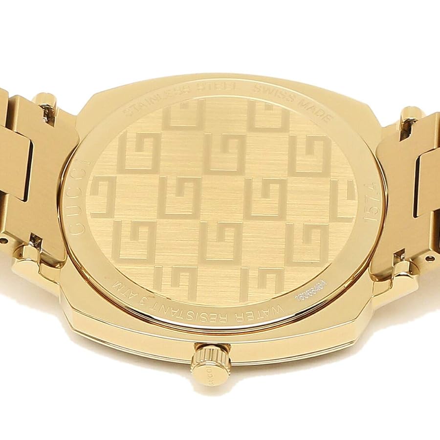 GUCCI ゴールド アナログ時計 GUCCI】グッチ 腕時計 6000.2.L 金メッキ×レザー 茶 クオーツ