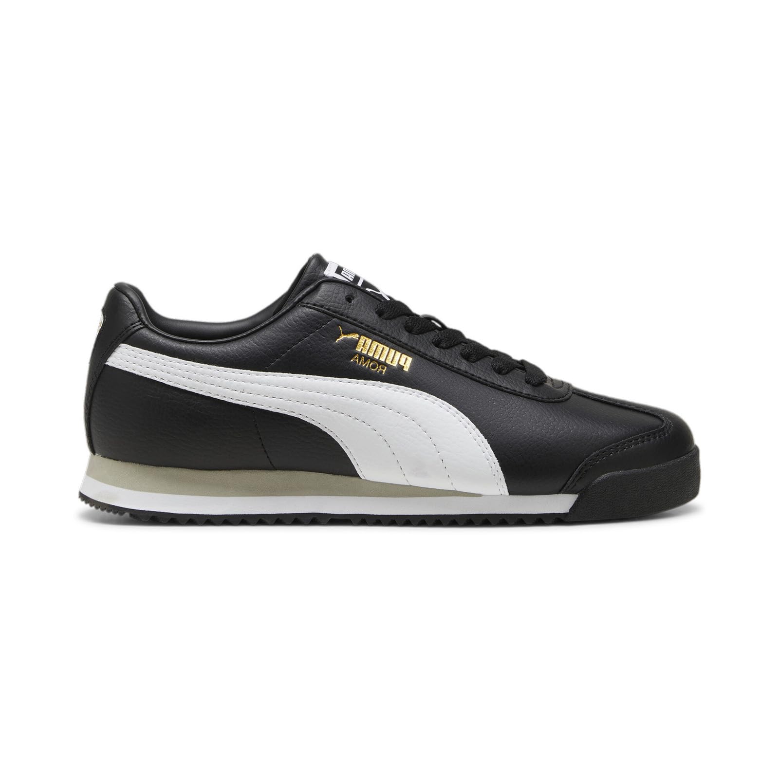 PUMA Men's Roma 24 Standard Shoes, Black-White-Smokey Gray AH23, 10.5