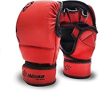 Vista 1 de Jaguar PRO Series - Guantes de tiro de combate MMA para boxeo, MMA Muay Thai, entrenamiento y trabajo en bolsa Rojo